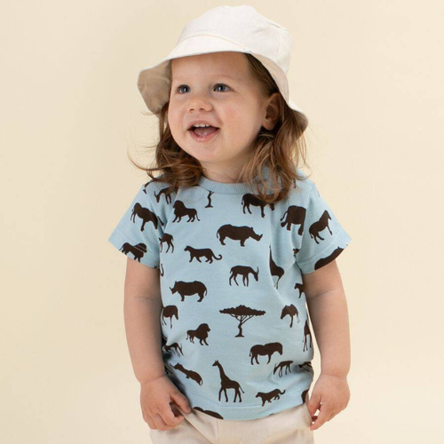 T-shirt z nadrukiem Safari Pinokio - afryka niebieski