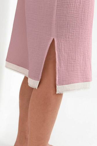 Koszula nocna muślinowa 229   Cana- pudrowy róż