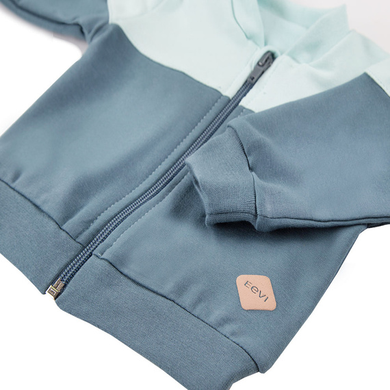 Rozpinana bluza chłopięca Balloons Eevi- ciemny turkus