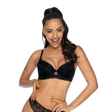 Angel  Biustonosz push-up M-3329/11 Mat czarny
