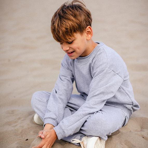 Eevi Simply Comfy szara -  stylowa bluza oversize dla dzieci z miękkiej bawełny