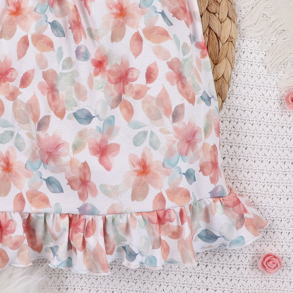 Sukienka z bawełny organicznej Kolorowe kwiatki Nini druk