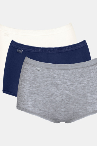 Figi damskie Basic+ Maxi C3P Sloggi - szary-granat-ecru