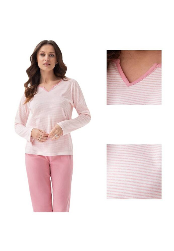 Piżama Damska 395 LUNA- róźowy