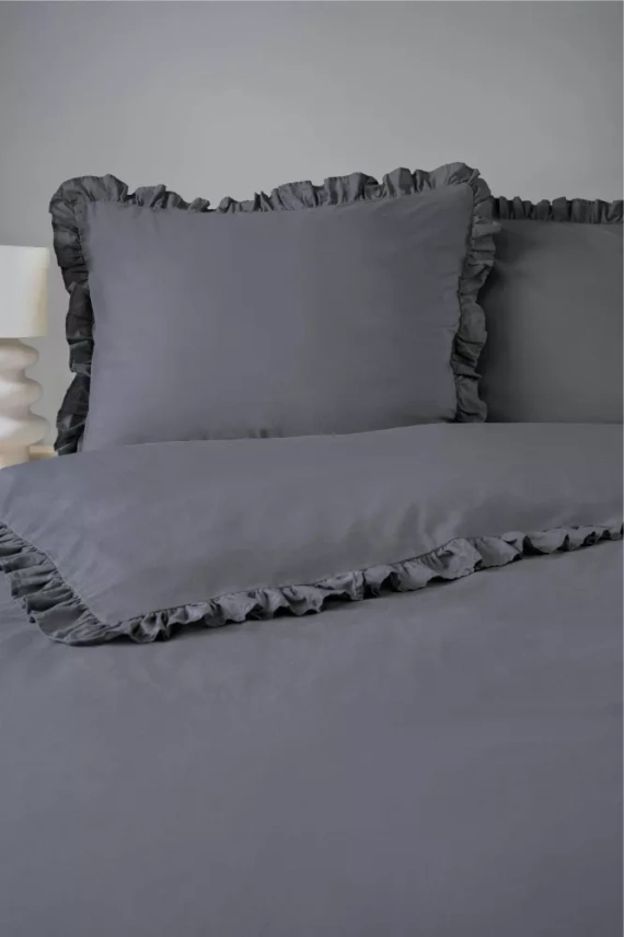 Pościel bawełniana Pure 23 jednobarwna Detexpol grafitowy