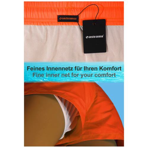 Szorty kąpielowe SZ2402 Sesto Senso pomarańczowy