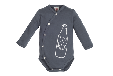 Body kopertowe dzidziuś "MILK BOY" Makoma grafitowy