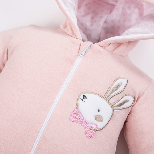 Pajac z kapturem kombinezon  Run & Fun Eevi - różowy