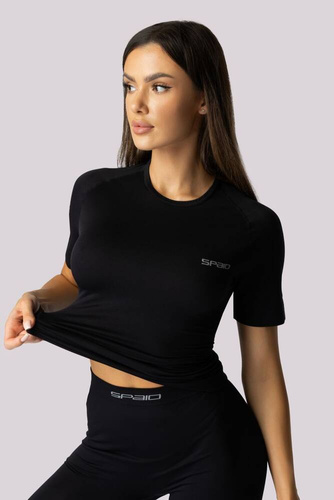 Koszulka termoaktywna damska krótki rękaw Alpha Spaio black