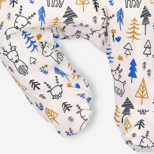 Półśpiochy z bawełny organicznej Jelonki Nini druk