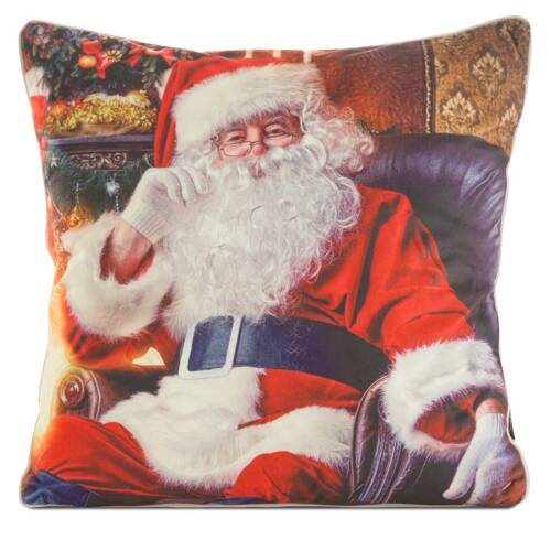 Poszewka świąteczna mikołaj welurowa Chp 131 Eurofirany czerwony