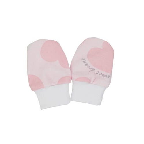Niedrapki rękawiczki Serca Martex różowy