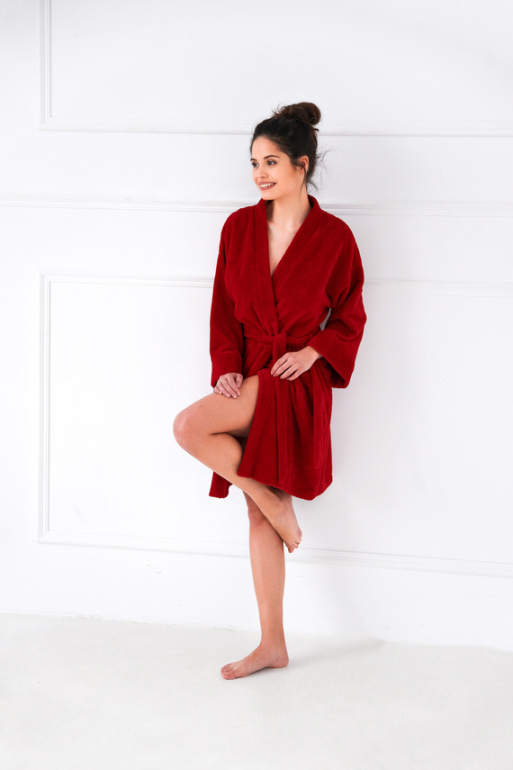 Szlafrok damski Rolling Sensis - czerwony