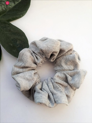 Gumka do włosów gładka Scrunchie Milk&Love ciemny błękit