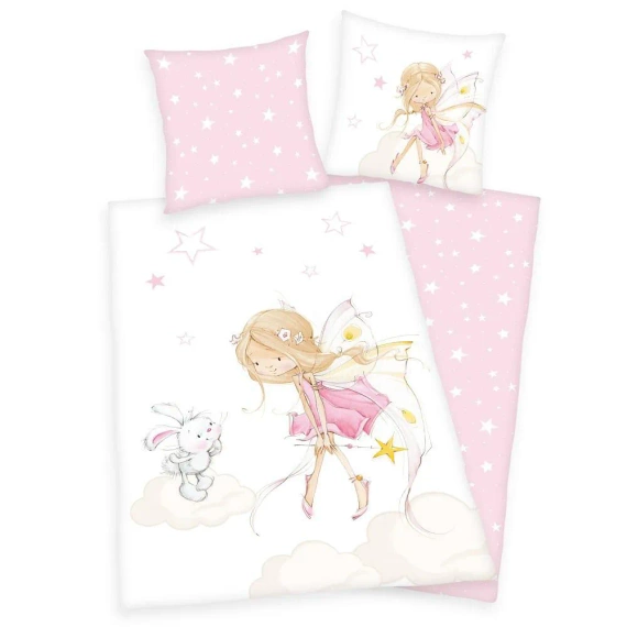 Pościel dziecięca bawełniana JF24 Wróżka różówa Jerry Fabrics