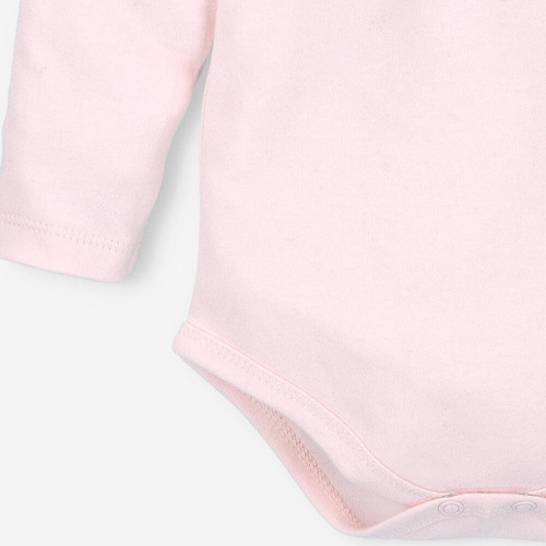 Body z bawełny organicznej Jelonki Nini różowy 
