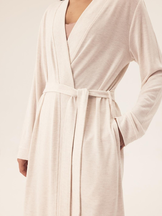 Szlafrok damski 43014 Boar Henderson - kremowy