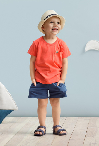 T-shirt chłopięcy z krótkim rękawem Sailor Pinokio - czerwony