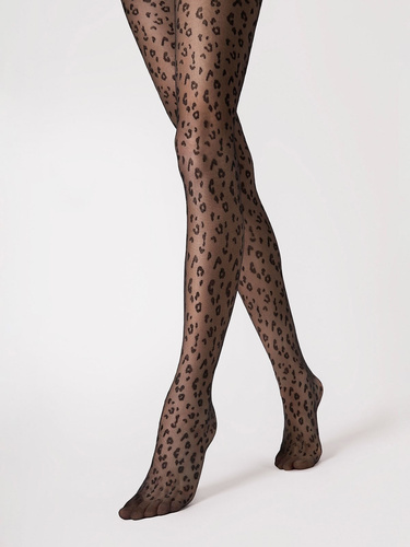 G 6122 Jungle Rajstopy Fiore 20 den - czarny