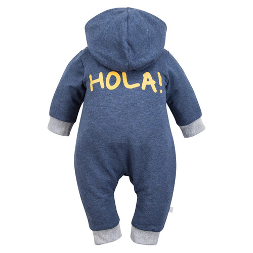 Pajac z kapturem kombinezon Hola Eevi  - granatowy