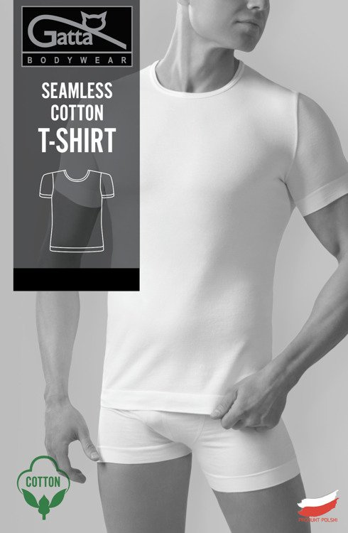 SEAMLESS COTTON T-SHIRT koszulka męska Gatta - czarny