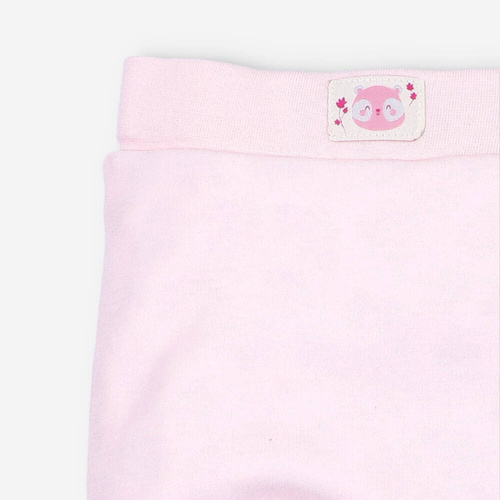 Spodnie dresowe z bawełny organicznej Wesoła Panda Nini różowy