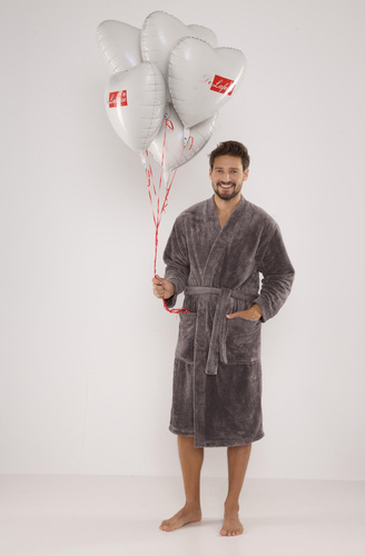 391 Hugo szlafrok męski De lafense - szary