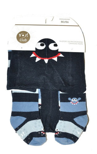 Rajstopy do raczkowania art.RA 25  mix kolor-chłopczyk