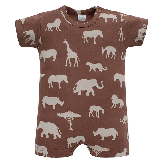 Rampers dla chłopca Safari Pinokio - afryka brązowy