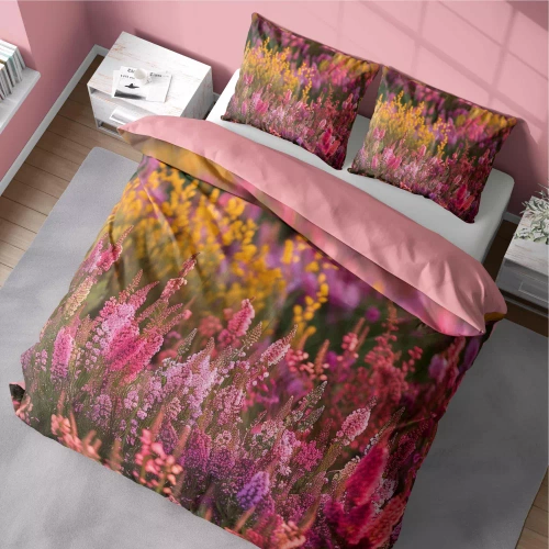 Pościel z mikrofibry wrzos 5307 A Detexpol różowy