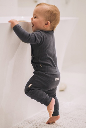 BOD.4288 Body z długim rękawem rozpinane Doctor Nap - graphite