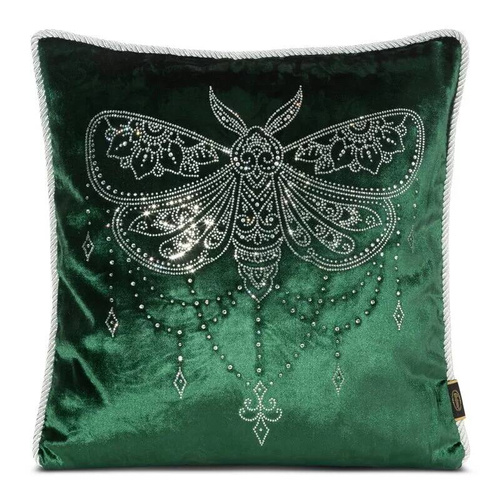 Poszewka welurowa z kryształkami Royal 8 Eurofirany zielony