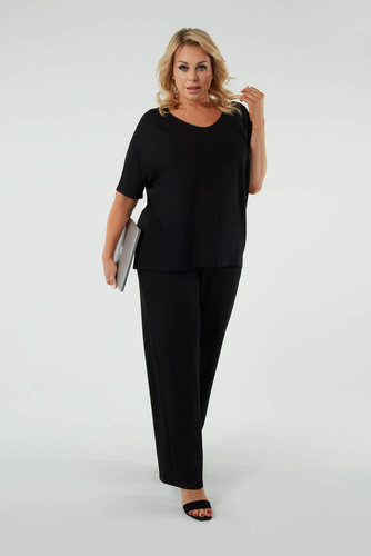 Bluzka z krótkim rękawem Soler Italian Fashion - czarny 