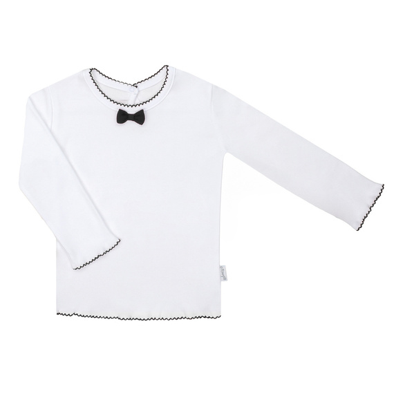 163568 Magia Świąt Bluzka z długim rękawem Nicol - czarna kokardka