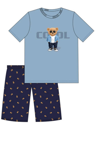 Piżama chłopięca 789/119 Cool Cornette niebieski 
