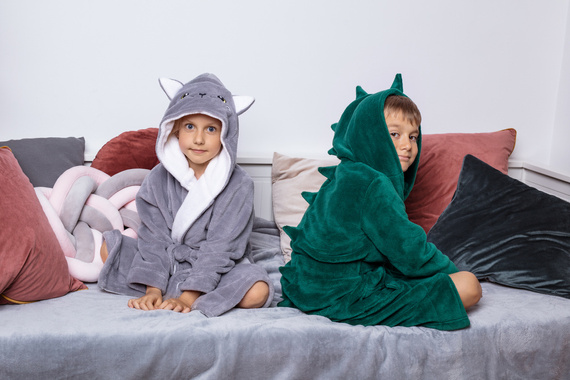 Szlafrok dziecięcy Aligator Kids Delfino Envie green