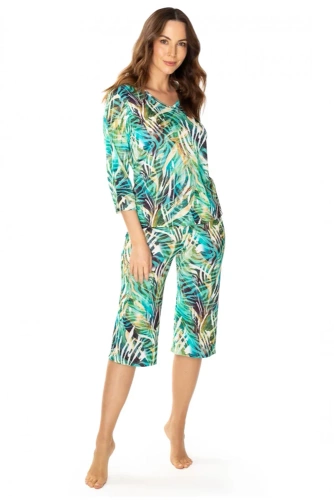 Piżama damska 86656 Malaga Mewa zielony