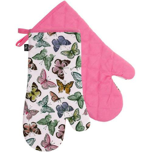 Rękawice kuchenne izolujące Motyle Spod Igły i Nitki różowy