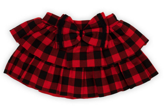 163578 Magia Świąt Spódniczka Nicol - kratka: czarny, czerwony