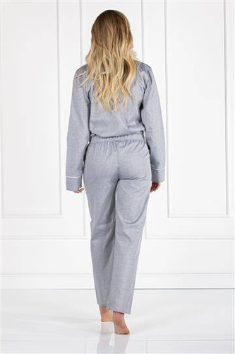 Piżama damska rozpinana Eve Momenti Per Me grey