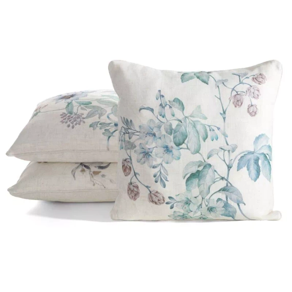 Poszewka na poduszkę Len 41 Eurofirany | Zieleń liści i naturalny klimat