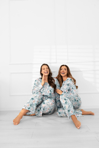 Damska piżama Sekwoja – komplet bawełniany, bluzka i spodnie z kieszeniami Italian Fashion 