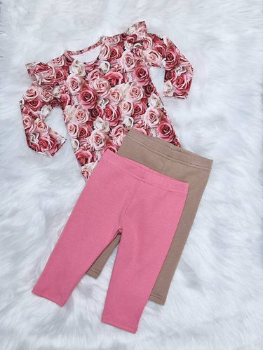 Legginsy prążek Rozalia Bambarillo różowy 