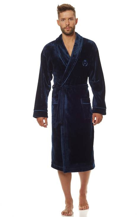 Szlafrok Męski 2111 Luca L&L- granatowy