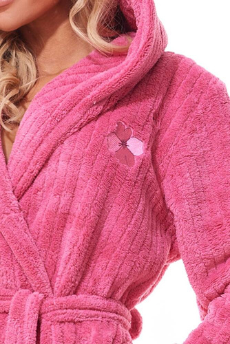 Długi Szlafrok Damski 2313 Mag L&L -wiśniowy