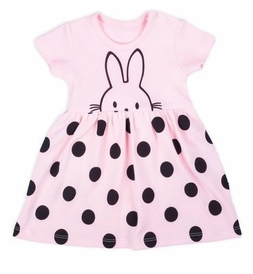 163399 Bunny Groszki Sukienka bawełniana Nicol - różowy