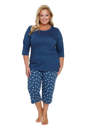 Piżama Damska Plus Size 7264 Doctor Nap - deep blue