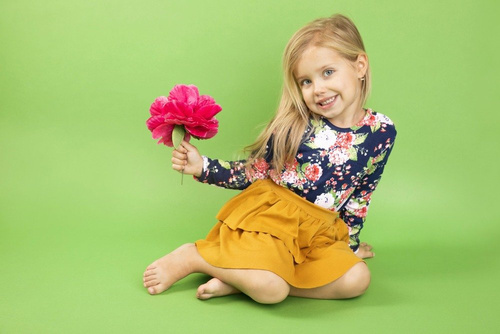 159174 Spódniczka bawełniana "Lili" musztarda Nicol