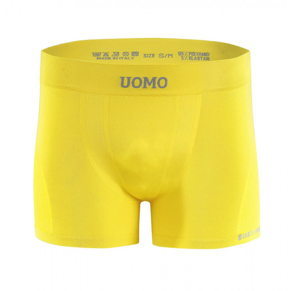 Bezszwowe bokserki męskie BM07 Solar Sesto Senso - żółty