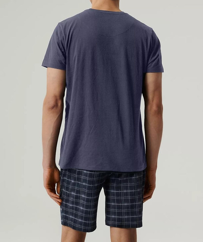 Piżama męska krótki rękaw NMP-380 Atlantic-granatowy